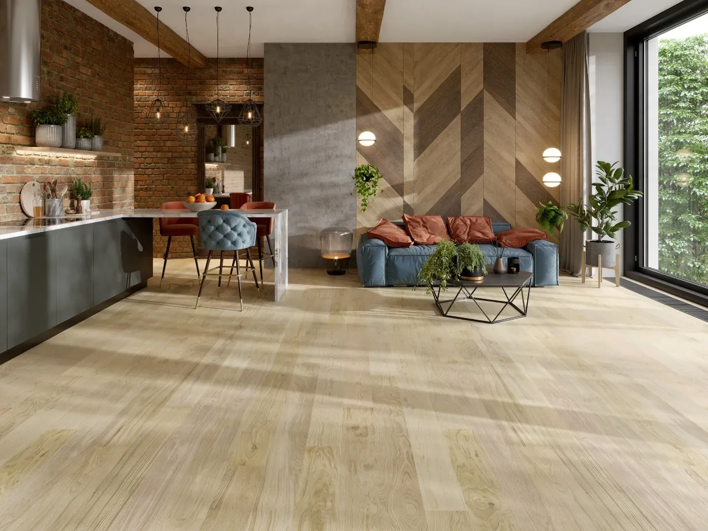 Паркетная доска ESTA Дуб Vivid Buckingham 160/1800 в интерьере