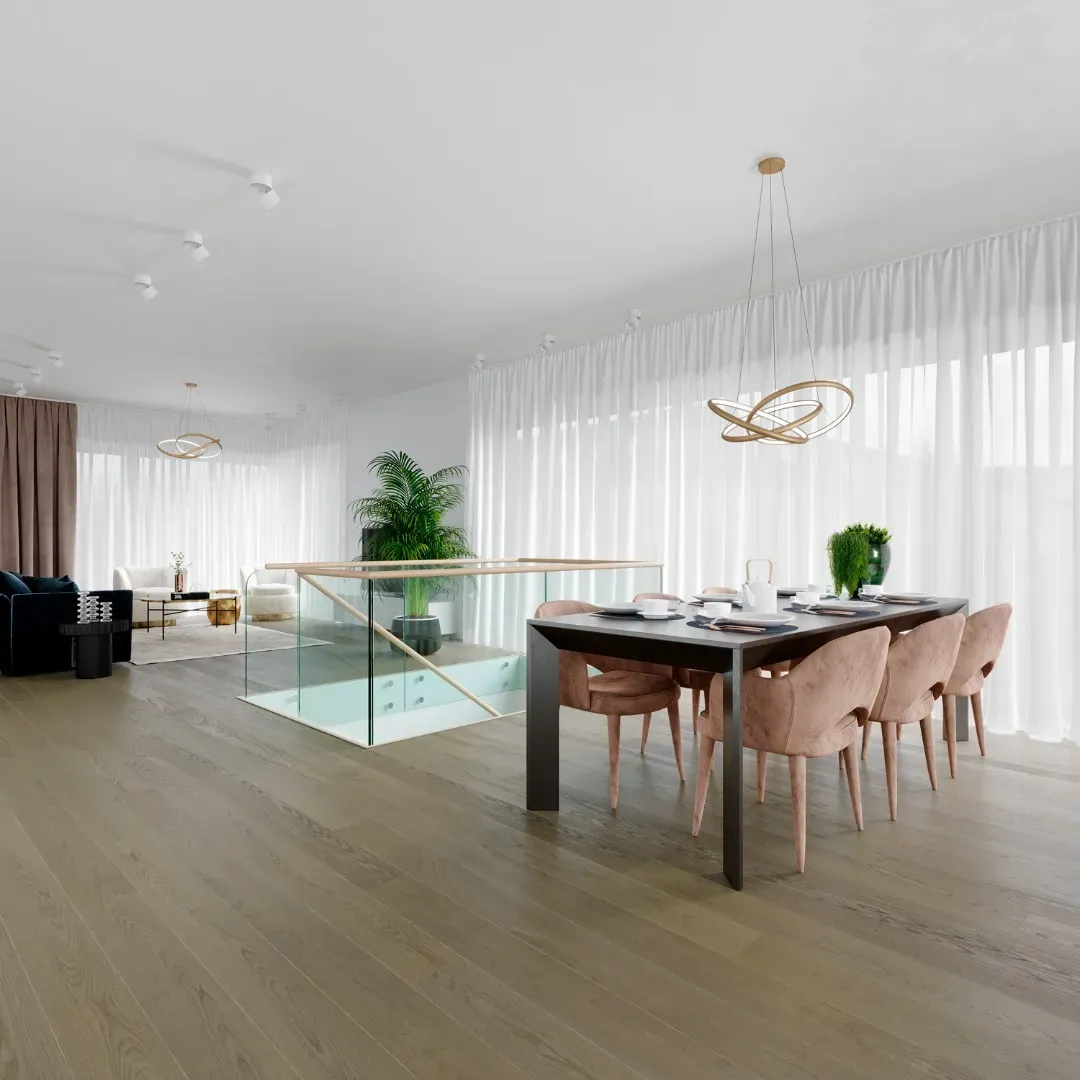 Паркетная доска ESTA Ясень Elegant Chateau Pores 160/1800 в интерьере