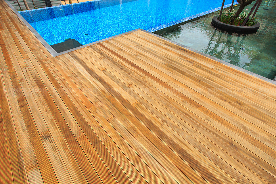 Террасная доска Komofloor Тик 19×140/145×1500–1900 мм, изображение 2